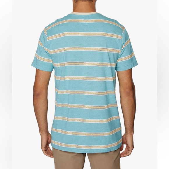 O'NEILL Brockton blue Men's Striped T-Shirt - Comfortable Graphic Tees For Men - Picture 3 of 10